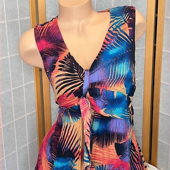⚫️ CHELSEA STUDIO colorful abstract maxi dress size 14/16​​​ - Picture 7 of 8